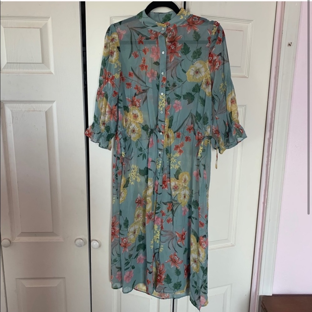 Zara Floral Tunic Blouse